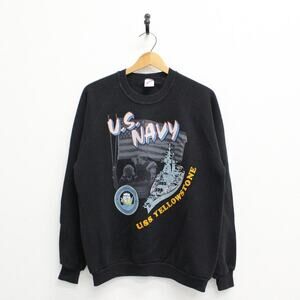 Vintage US United States Navy USS Yellowstone Sweatshirt XL